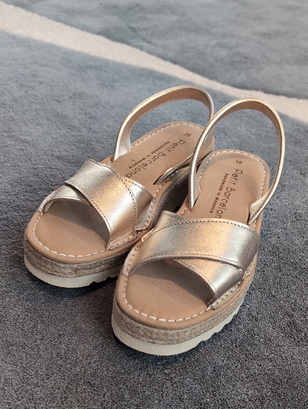Metallic Gold Slingback Platform Sandals